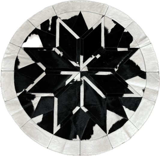 Mandala preta e branca - 1,2m de diâmetro