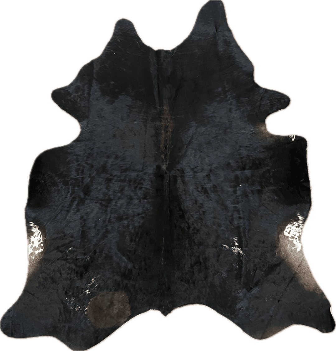 Tapete de couro preto e marrom - 2,20 x 1,90