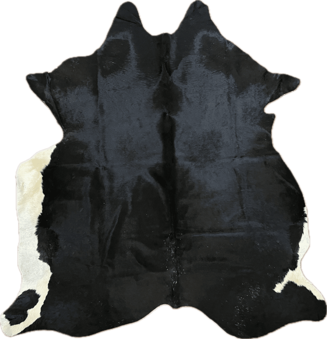 Tapete de couro preto e branco - 2,45 x 2,10m
