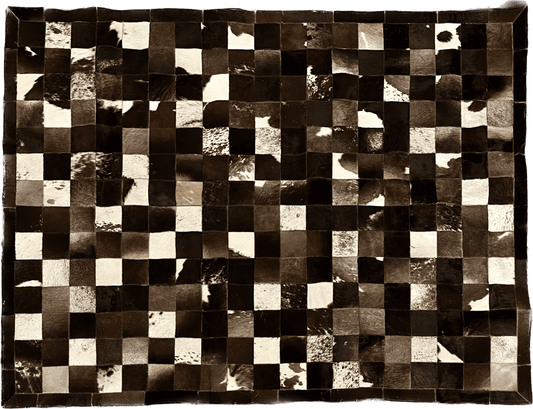 Tapete quadriculado marrom escuro - 2,00 x 1,50m