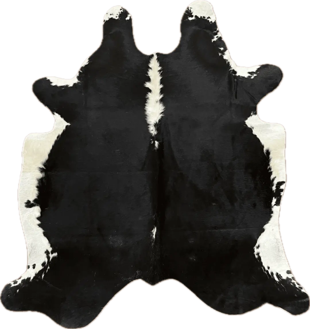 Tapete de couro preto e branco - 2,10 x 1,90m