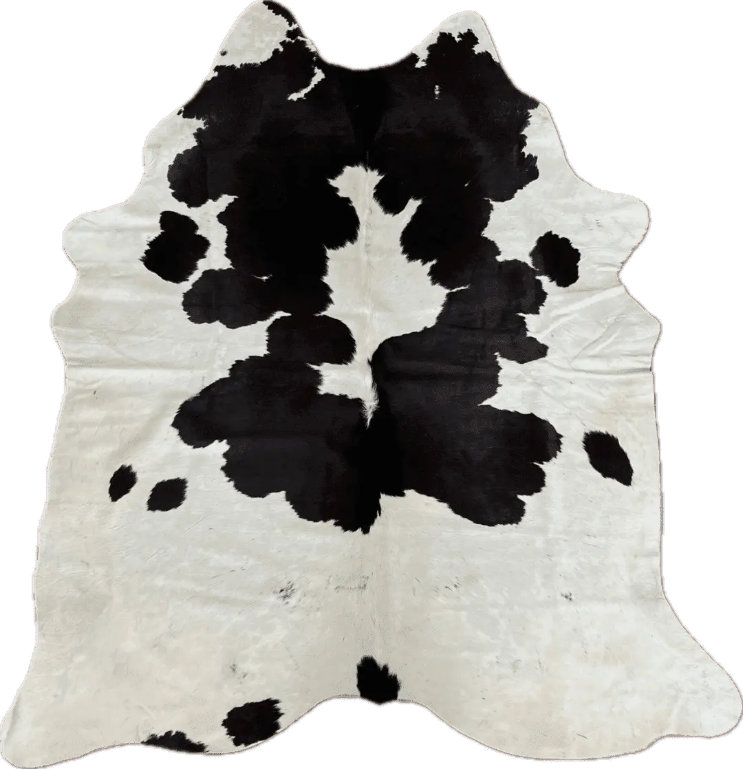 Tapete de couro preto e branco - 2,25 x 2,00m