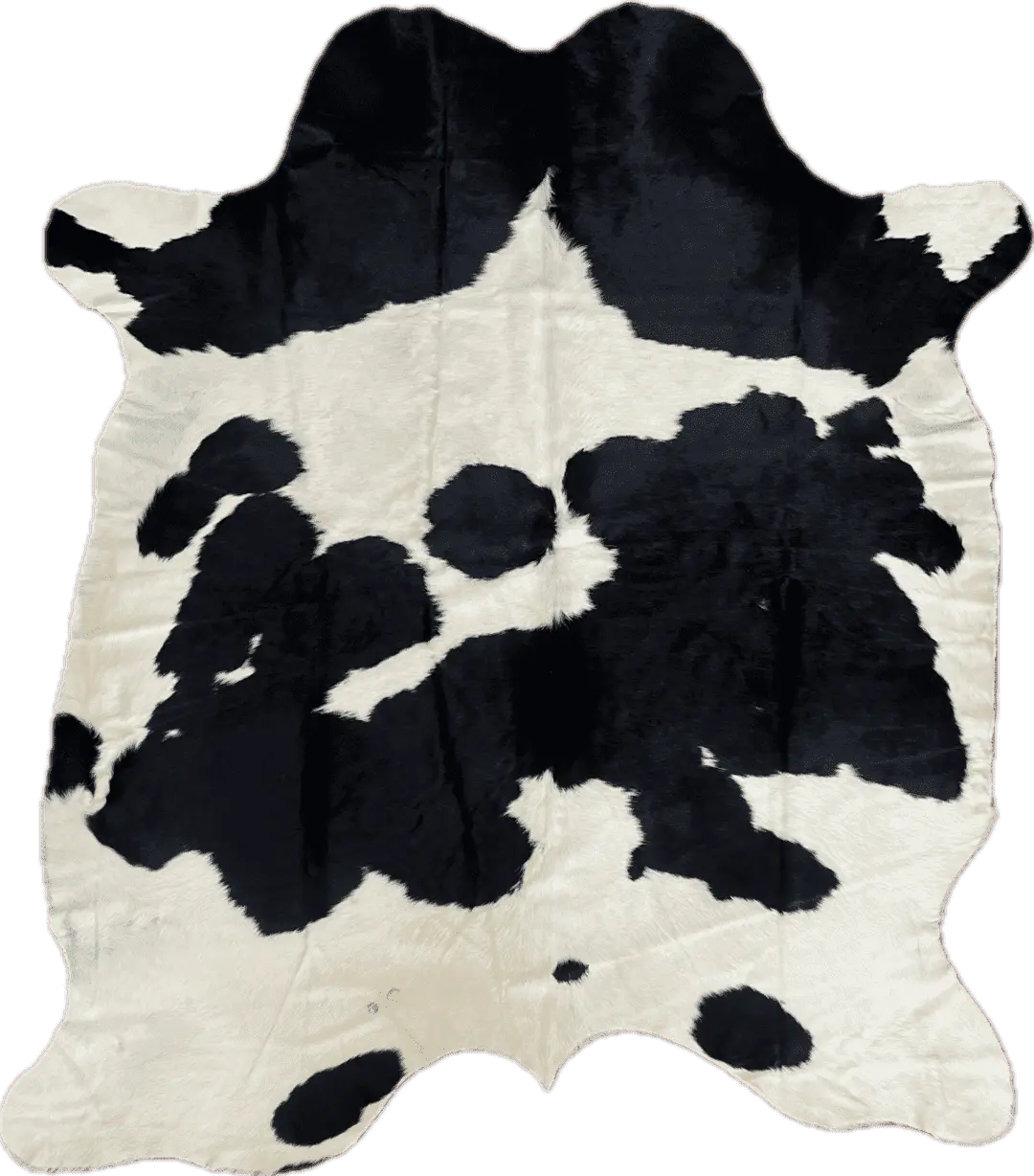 Tapete de couro preto e branco - 2,10 x 1,80m